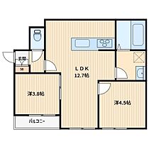 ヴィレッジマウンテン　A 202 ｜ 埼玉県川口市鳩ヶ谷本町４丁目（賃貸アパート2LDK・2階・43.68㎡） その1