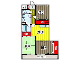 メゾンエビハラ 203 ｜ 埼玉県川口市中青木２丁目（賃貸マンション3LDK・2階・56.70㎡） その2