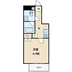 SHOKEN Residence西川口 4階1Kの間取り
