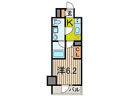 レアライズ西川口 11階1Kの間取り