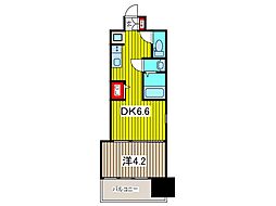 オーパスホームズ川口 3階1DKの間取り
