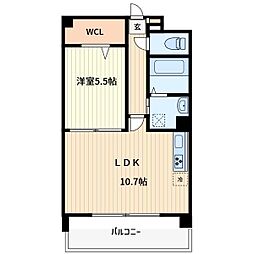 グラン・ジュベール 3階1LDKの間取り
