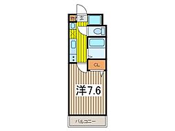 アルファコート川口元郷 7階1Kの間取り