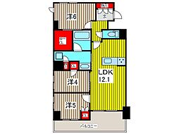 アイガーデン川口 2階3LDKの間取り