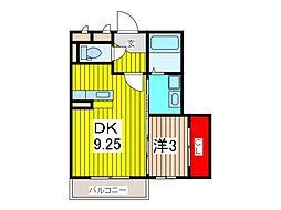 アドラーブル2 1LDKの間取図画像