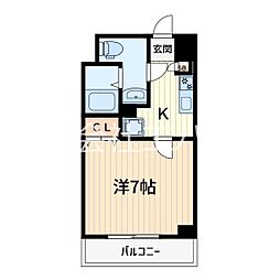 GENOVIA西川口II 1Kの間取図画像