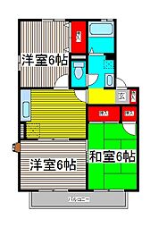 エステートU1 3DKの間取図画像