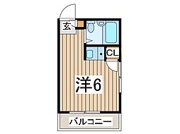 ラフィネ並木元町 ワンルームの間取図画像