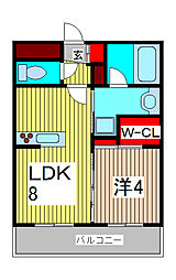 STUDIODEN西川口 1LDKの間取図画像