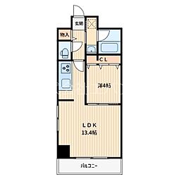 BELAIR川口元郷 1LDKの間取図画像