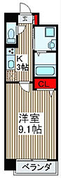 アレッサ仁志 1Kの間取図画像