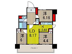 リボンシティコミュニティー 3LDKの間取図画像