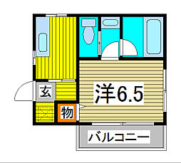 メゾンオリーブ 1Kの間取図画像