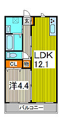 アネシス 1LDKの間取図画像