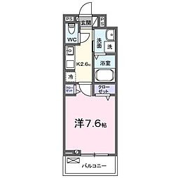 サピーII 1Kの間取図画像