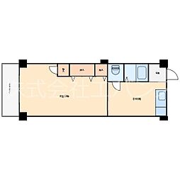 領家マンション 1DKの間取図画像