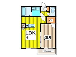 クレアコート川口 1LDKの間取図画像