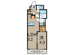 サンクレイドル川口並木 1LDKの間取図画像