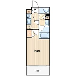 GALA川口GRANDSTAGE 1Kの間取図画像