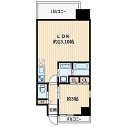 プレジオ川口 1LDKの間取図画像