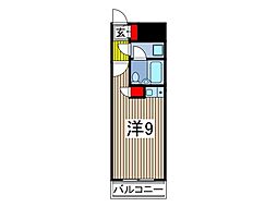 ライオンズシティ蕨 ワンルームの間取図画像