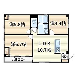 Dream2 3LDKの間取図画像