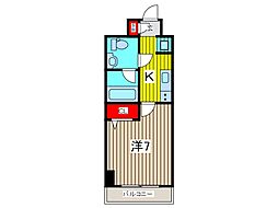 REXZY西川口AZ3 1Kの間取図画像