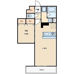 S-RESIDENCEkitatoda 1LDKの間取図画像