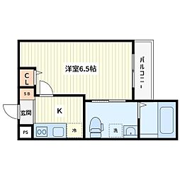 ROBOTHOUSE蕨 1Kの間取図画像