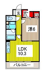 ヌーヴォトルチェ 1LDKの間取図画像