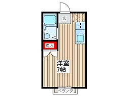 エステートピア岩田 ワンルームの間取図画像