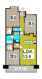 パークホームズ川口ザレジデンス 3LDKの間取図画像