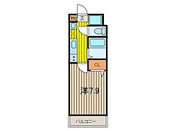 アルファコート西川口4 1Kの間取図画像