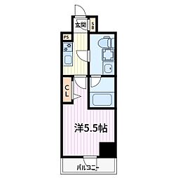 GENOVIA西川口III 1Kの間取図画像