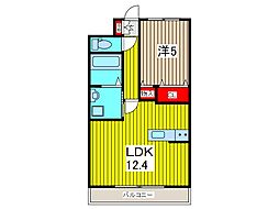 Manoir2 1LDKの間取図画像