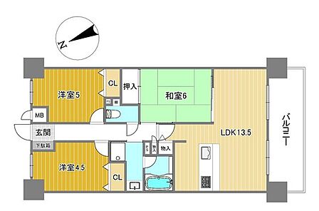 3LDK 間取り