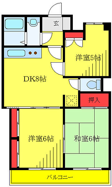 ガーデンハウス池田 ｜埼玉県川口市元郷4丁目(賃貸マンション3DK・3階・52.20㎡)の写真 その2