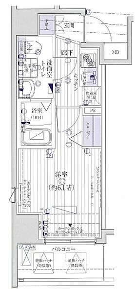 ヴァレッシア川口幸町シティ ｜埼玉県川口市幸町3丁目(賃貸マンション1K・6階・21.05㎡)の写真 その2