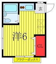 ベルメゾン中束  ｜ 東京都北区滝野川6丁目（賃貸アパート1R・2階・16.00㎡） その2