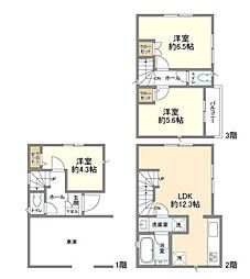 Kolet川口仲町 1階3LDKの間取り