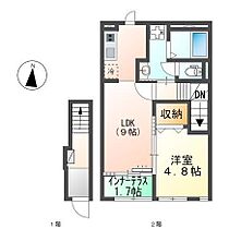 Ｅｐｉｐｈａｎｙ 206 ｜ 滋賀県米原市下多良2丁目（賃貸アパート1LDK・2階・41.98㎡） その2