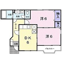 メゾンシュート・ドー 105 ｜ 滋賀県彦根市野良田町（賃貸アパート2DK・1階・45.56㎡） その2