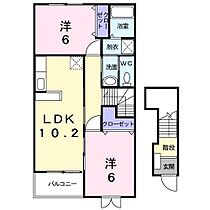 ノース　リバー 201 ｜ 滋賀県彦根市大堀町（賃貸アパート2LDK・2階・57.02㎡） その2