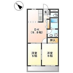 ＦｅｅＬ-Ｂ 1階1LDKの間取り