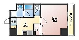 マンション彦根駅西 3階1Kの間取り