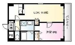 THESKYVIEW 1LDKの間取図画像