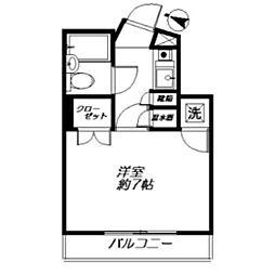 リバティヒルズ八幡山 1Kの間取図画像