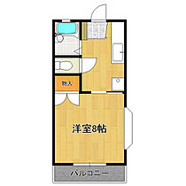 サンハイツみやび1 206 ｜ 茨城県石岡市東光台4丁目（賃貸アパート1K・2階・25.90㎡） その2