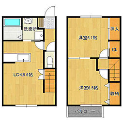 CHATOM　NOIX 1階2LDKの間取り