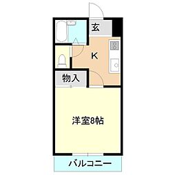 メゾン・ド・パル 1Kの間取図画像